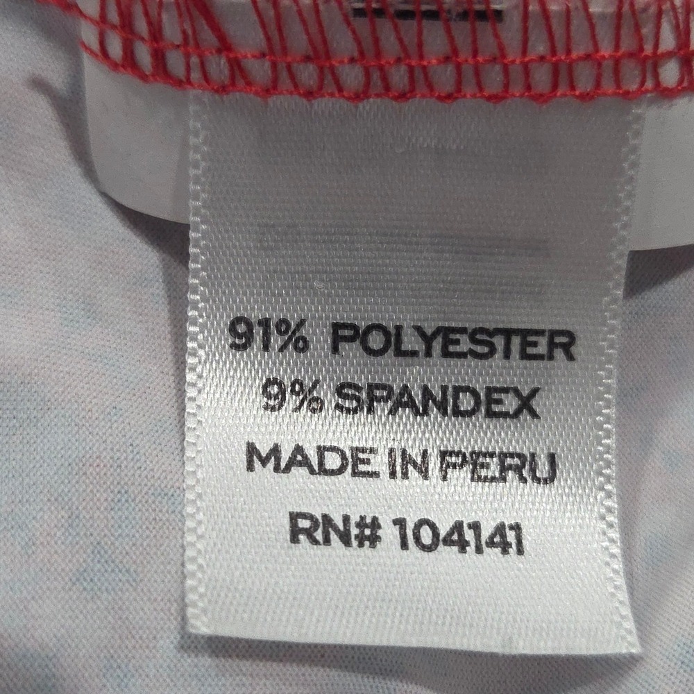 Walter Hagen Mens Golf Polo Shirt Floral Red Blue XL Performance Stretch NWOT - Picture 6 of 7